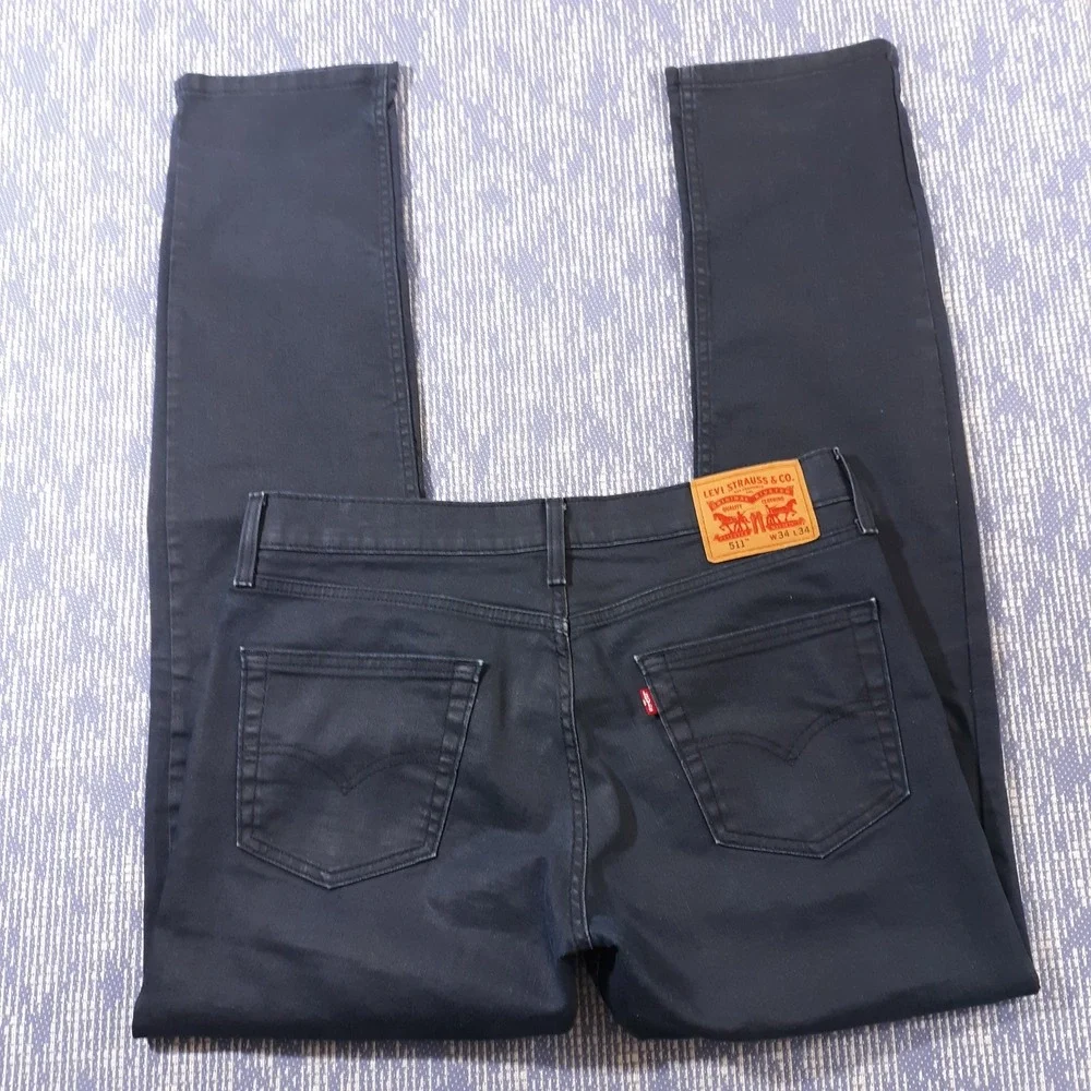 Levi's 511 Jeans Mens Size 34 x 34 Blue Cotton Blend 5-Pocket
